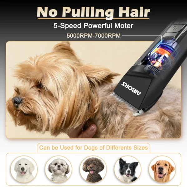 ⁦Professional Dog Hair Clippers for Grooming Electronic Puppy Beauty with LCD Low Noise Trimmer Cut Hair Machine For Pet Cat Dogs⁩ – תמונה ⁦3⁩